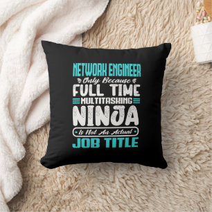 Coussin Funny Network Engineer Titre de l'emploi Compétenc