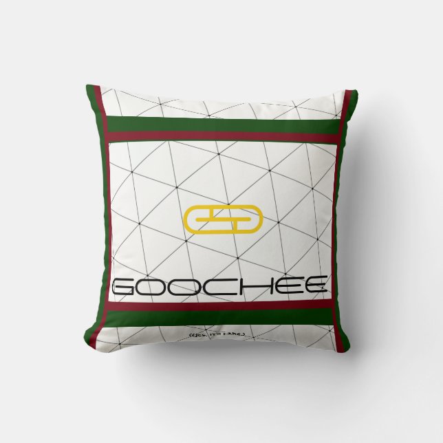 Coussin Funny Parody Fake Brand "Goochee" (Oui, c'est faux (Recto)