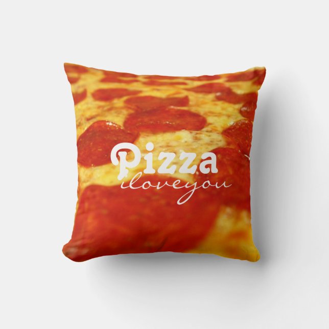 Coussin Funny Pepperoni Fromage Pizza Addict Restauration  (Recto)
