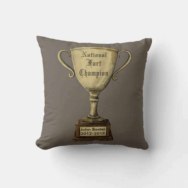 Coussin Funny Personnalisable Trophy Award (Recto)