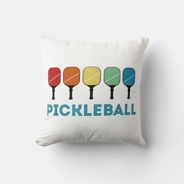Coussin Funny Pickleball Retro Vintage (Recto)