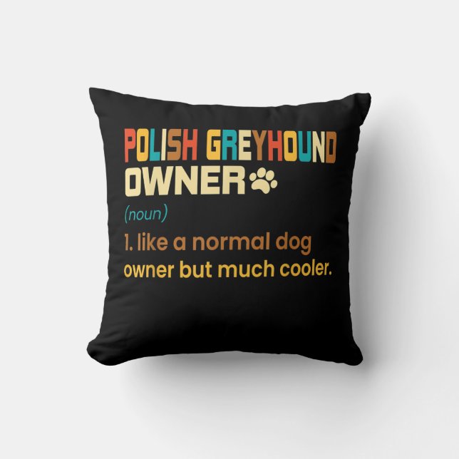 Coussin Funny Polish Greyhound Vintage (Recto)