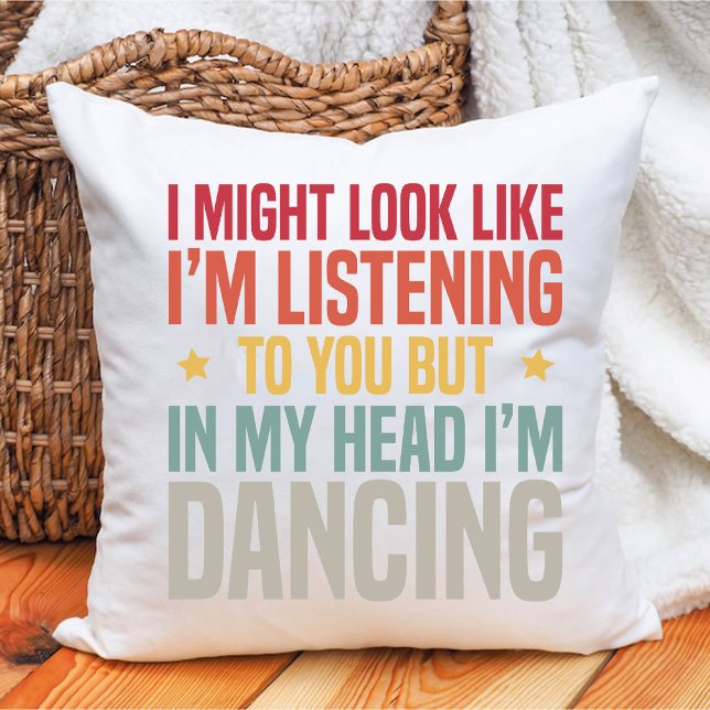 Coussin Funny Retro Danseur de salsa Vintage Anniversaire (Funny Retro Vintage Salsa Dancer Birthday Throw Pillow)