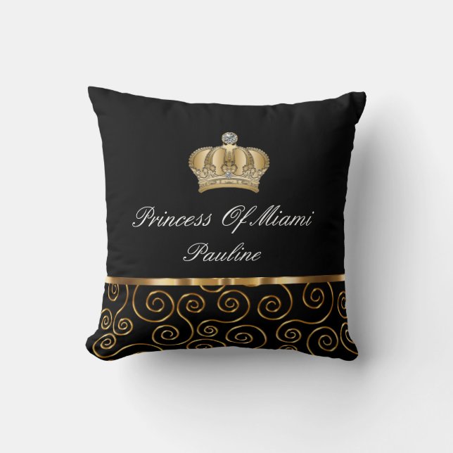 Coussin Funny Royal Monarch Princess Crown (Recto)