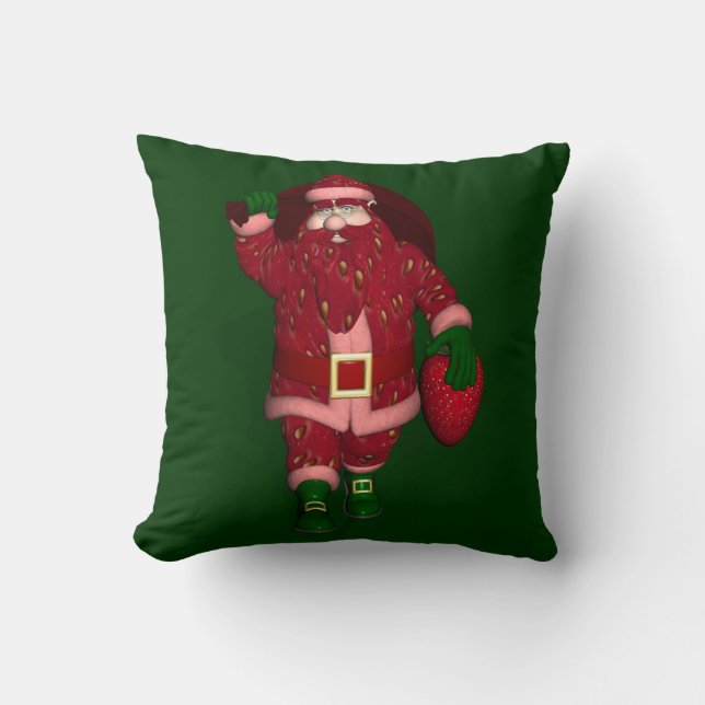 Coussin Funny Santa Claus Fraise Farmer (Recto)