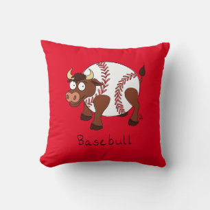 Coussin Funny Sports de baseball Enfants Caricature Animal