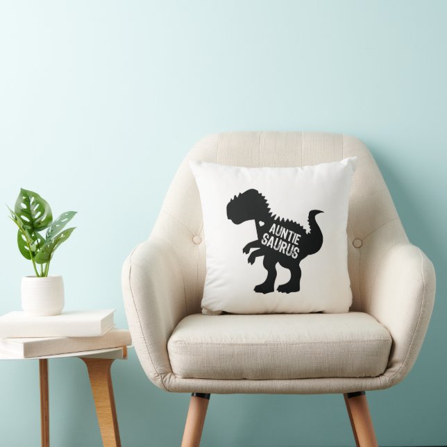 Coussin Funny Tante Saurus avec coeur tendance Anniversair (Chaise)