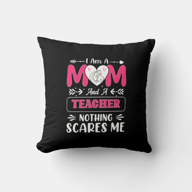 Coussin Funny Teacher Maman, Teacher Maman Funny (Recto)