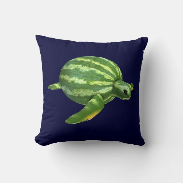 Coussin Funny Watermelon Seaturtle (Recto)
