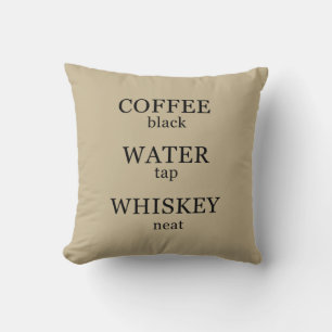 Coussin Funny whisky cite les paroles de whisky humour