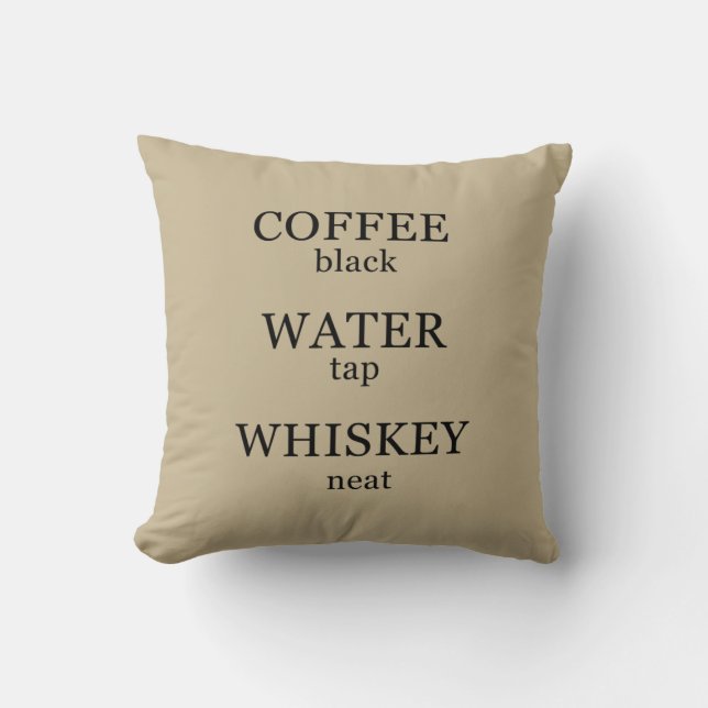 Coussin Funny whisky cite les paroles de whisky humour (Recto)