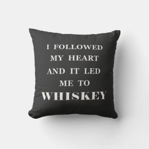 Coussin Funny whisky cite les paroles de whisky humour