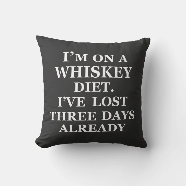 Coussin Funny whisky cite les paroles de whisky humour (Recto)