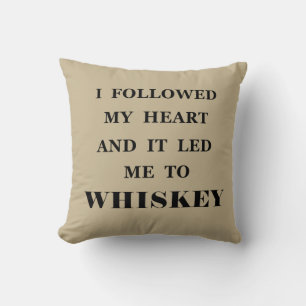 Coussin Funny whisky cite les paroles de whisky humour