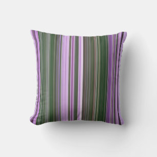 Coussin Fusées de Dame rayure violette et verte