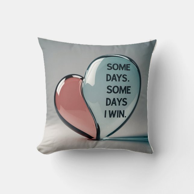 Coussin Fusion de coeur et de déchirure 3D : Métamorphose  (Recto)