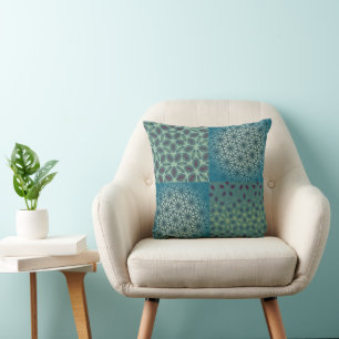 Coussin Fusion de mosaïque géométrique