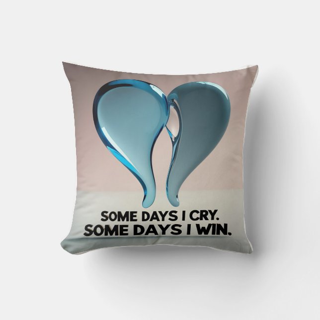 Coussin Fusionner les coeurs et les larmes : Union 3D d'ém (Recto)