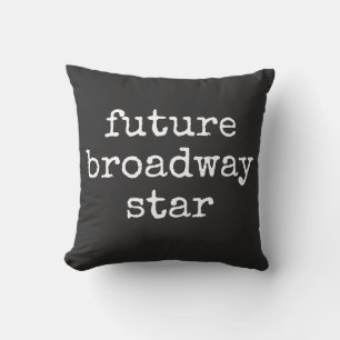 Coussin Futur Broadway Star Inspirant Actor Design noir