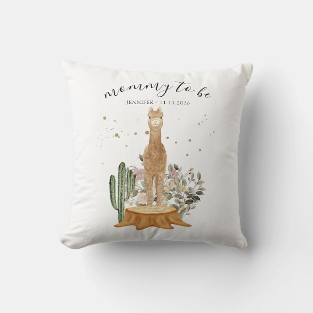 Coussin Futur Maman Alpaga Chic (Recto)