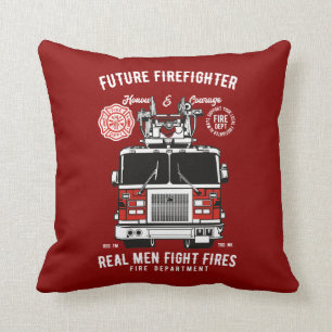 Coussin Futur moteur de camion de pompiers de cadeaux de