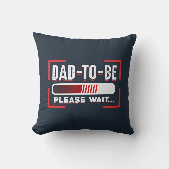 Coussin Futur papa Grossesse Faire-part Garder le sac (Recto)