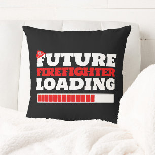 Coussin Futur pompier chargeant un décor de camion de pomp