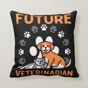 Coussin Futur Vétérinaire Étudiant Vétérinaire Tech Pet Lo