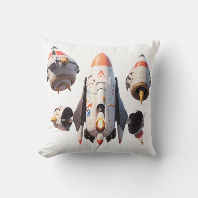 Coussin Futuristic Spacecraft Design Detachable Modules (Recto)
