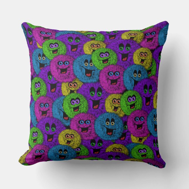 Coussin Fuzzles conviviaux Créatures mignonnes Lancer Orei (Recto)