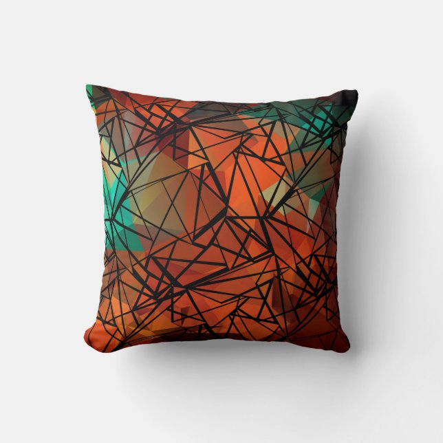 Coussin FuzzyFoxArt, polygone (Recto)