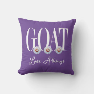 Coussin "G.O.A.T. MOM" Avec Daisy Art