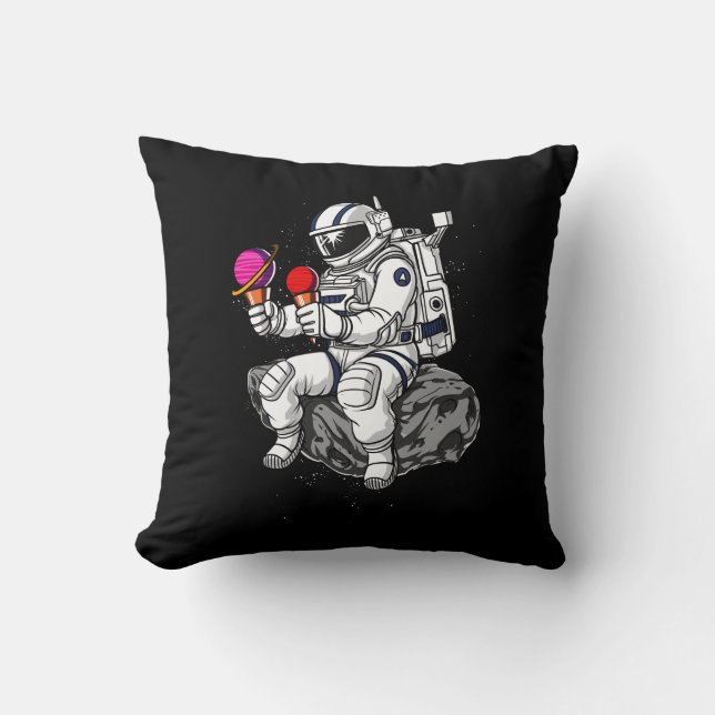 Coussin Galaxie cosmique des planètes de glace astronaute  (Recto)
