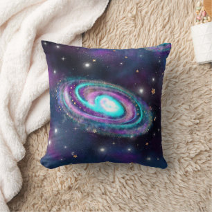Coussin Galaxie de la Voie Lactée   Bleu cosmique Violet r