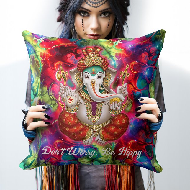 Coussin Galaxie Hippy Ganesh années 1990 (Créateur téléchargé)