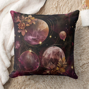 Coussin Galaxie Mystique Cristal Planète Espace Violet