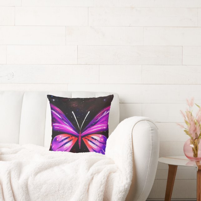 Coussin Galaxie Papillon Violet Céleste (Canapé)