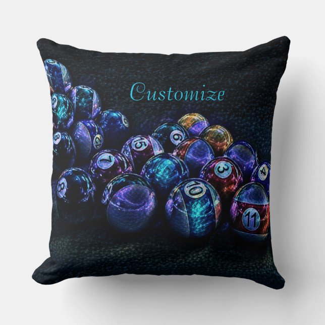 Coussin Galaxy Sparkle Billiards (Recto)