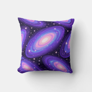 Coussin Galaxy Swirls Motif Dreamy Cosmic Nebula Design