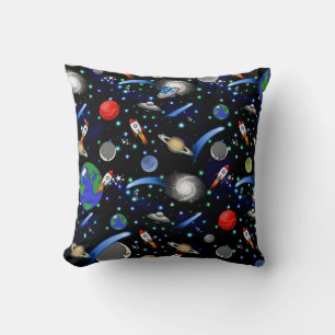 Coussin Galaxy Universe - Planètes, Étoiles, Comètes, Rock