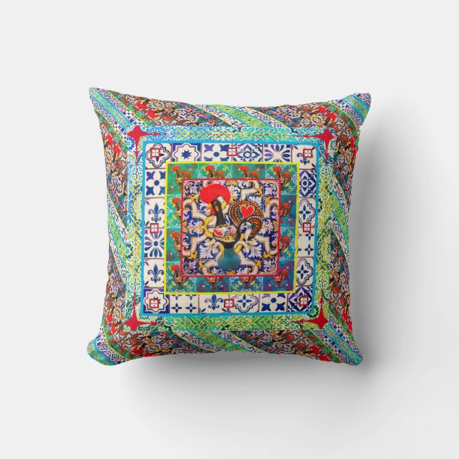 Coussin Galo de Barcelos, Portugal (Recto)