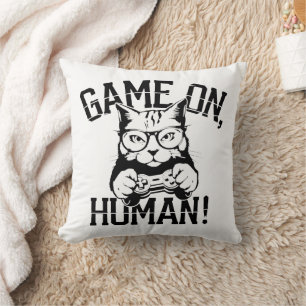 Coussin Gamer Cat Design Jeu Sur L'Homme - Cute Funny Cat
