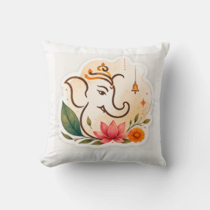 Coussin Ganesha élégant Lotus Diwali