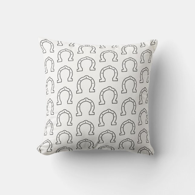 Coussin Gang de l'équitation Empreinte de fer à cheval  (Recto)
