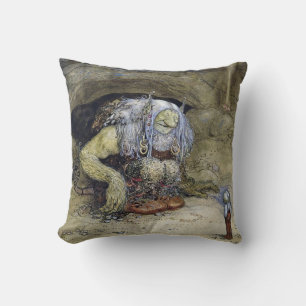 Coussin « Garçon au troll » de John Bauer