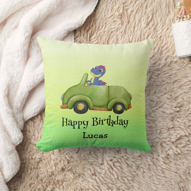 Coussin Garçon d'école d'anniversaire de voiture antique d (Couverture)