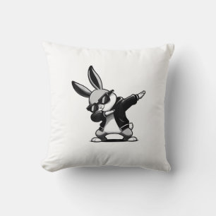 Coussin Garçon Enfant Jour de Pâques Dabbing Lapin Hip Hop