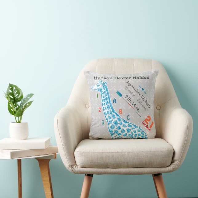 Coussin Garçon Naissance bébé Motif de la flèche de la gir (Chaise)