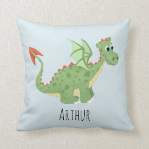 Coussin Garçons adorables Dragon Magique Vert
