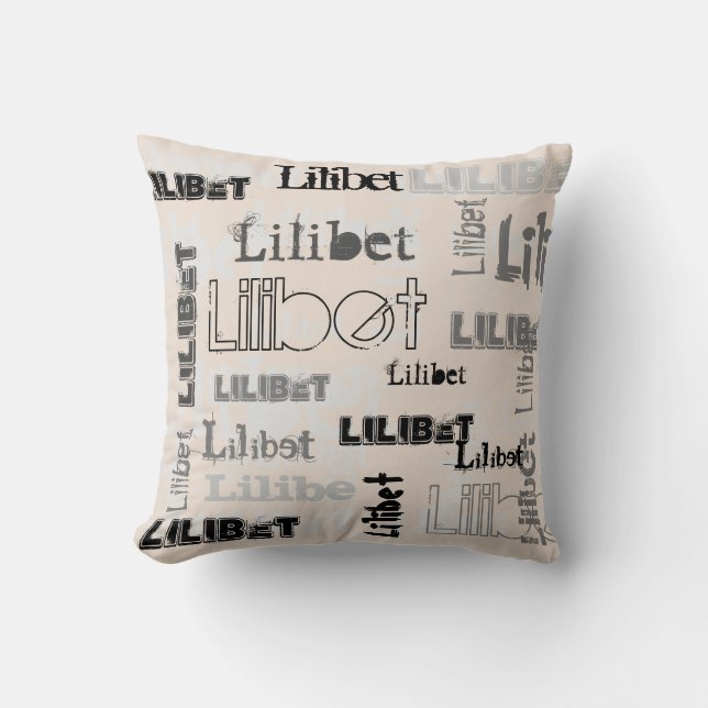 Coussin Garçons Filles de nuage de mots moderne NOM Person (Recto)